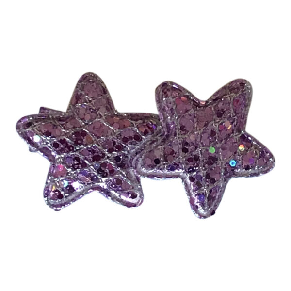 BØRNE CROC CLIP MED STJERNE I LILLA GLITTER